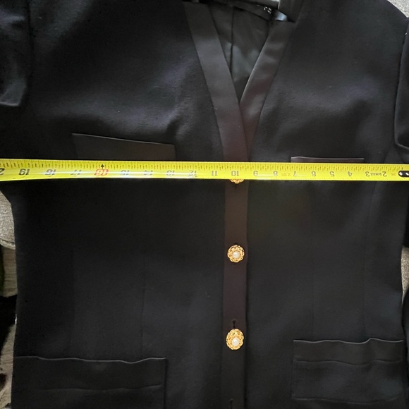Louis Feraud Black Blazer with Gold Buttons - Picture 16 of 16